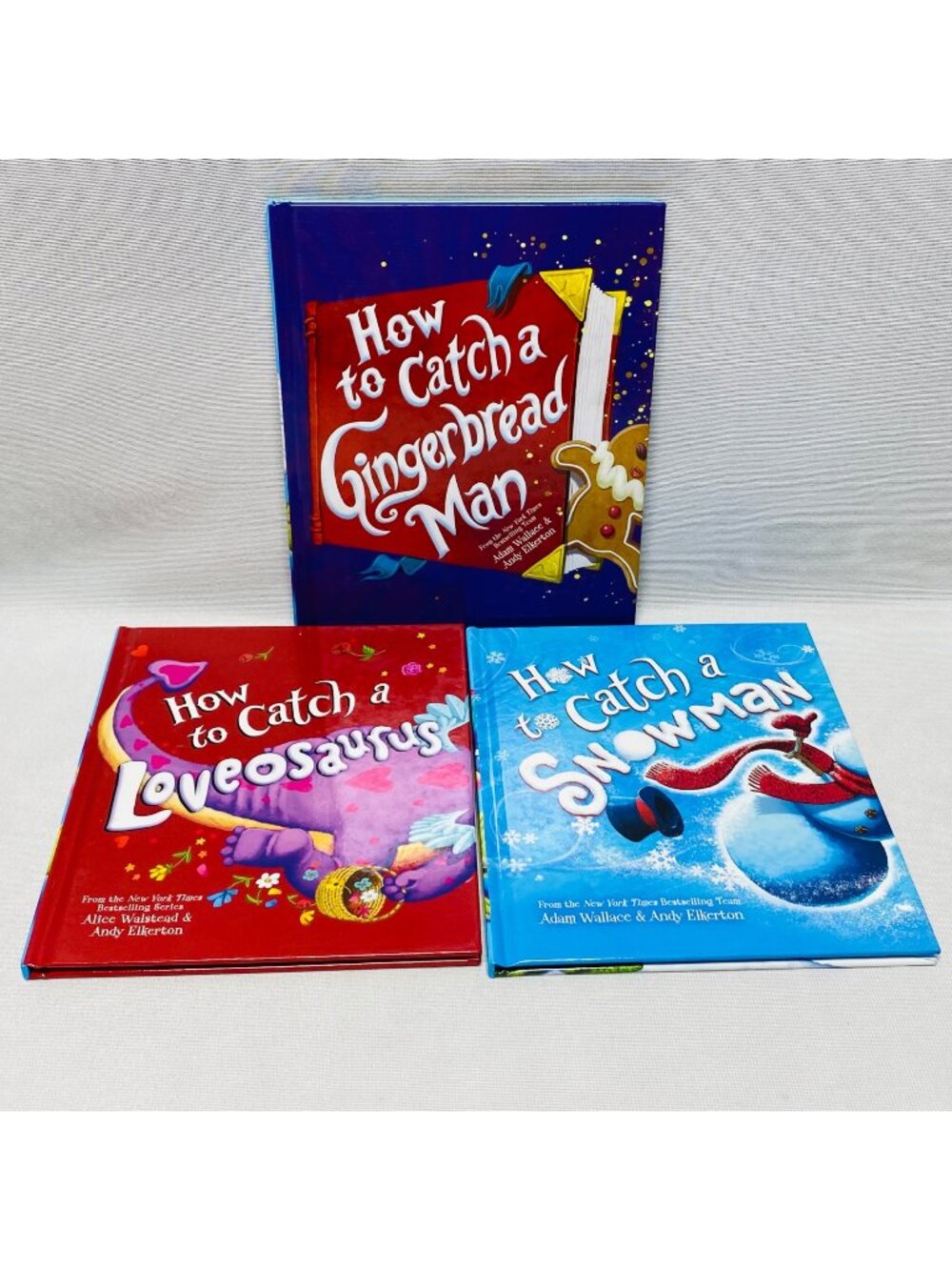 How To Catch A Gingerbread Man Loveosaurus & Snowman Hardcover Childrens Book